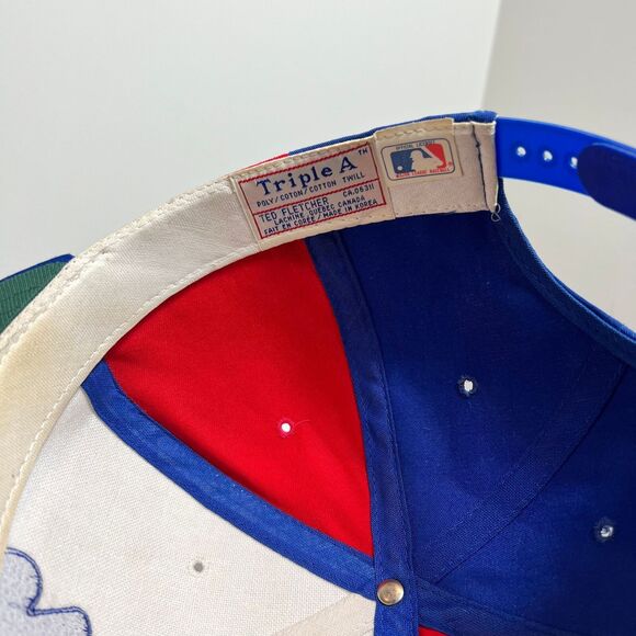 Vintage Montreal Expos Pinwheel Snapback Hat MLB Baseball Ted Fletcher Triple A - Picture 6 of 10